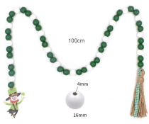Irish Rope Tassel Beads Handwoven St. Patrick's Festival Decorative Pendant