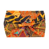 African printed headband, sport wide edge knotted elastic headband, leopard print headscarf hair accessories