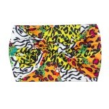 African printed headband, sport wide edge knotted elastic headband, leopard print headscarf hair accessories