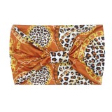 African printed headband, sport wide edge knotted elastic headband, leopard print headscarf hair accessories