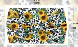 Fashionable headband with sunflower pattern printed elastic headband, running sweat absorbing yoga headband hair accessories
