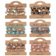 Bohemian Leaf Love Clover Lucky Pendant Multi layered Glass Bead Bracelet