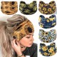 Fashionable headband with sunflower pattern printed elastic headband, running sweat absorbing yoga headband hair accessories