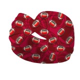 Cross sport headband with rugby printed elastic headband, fashionable wide edge knotting, sweat wicking headband