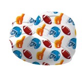Cross sport headband with rugby printed elastic headband, fashionable wide edge knotting, sweat wicking headband