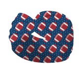 Cross sport headband with rugby printed elastic headband, fashionable wide edge knotting, sweat wicking headband
