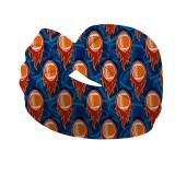 Cross sport headband with rugby printed elastic headband, fashionable wide edge knotting, sweat wicking headband