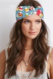 Easter Headband Cute Bunny Cross Headband Printed Knot Elastic Headband