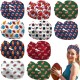 Cross sport headband with rugby printed elastic headband, fashionable wide edge knotting, sweat wicking headband