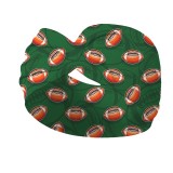 Cross sport headband with rugby printed elastic headband, fashionable wide edge knotting, sweat wicking headband