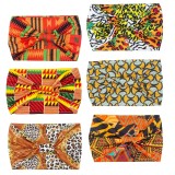 African printed headband, sport wide edge knotted elastic headband, leopard print headscarf hair accessories
