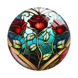 20MM love  Valentine's Day pattern  Print glass snap button charms