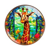 20MM animal Print glass snap button charms