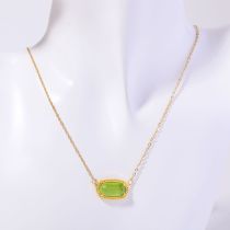 12 Birthstone Necklace Stainless Steel Necklace Crystal Pendant Necklace