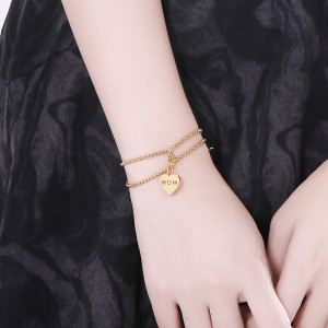 Stainless Steel Love Open Bracelet MOM Mother's Day Gift