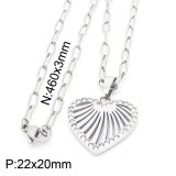 stainless steel love  earrings necklace