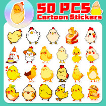 50 pieces of waterproof stickers for Easter holiday gift stickers for little chicks