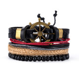 18cm minimalist women's hand woven bracelet men's cowhide bracelet