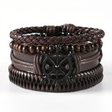 18cm minimalist women's hand woven bracelet men's cowhide bracelet