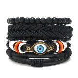 18cm minimalist women's hand woven bracelet men's cowhide bracelet
