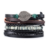 18cm minimalist women's hand woven bracelet men's cowhide bracelet