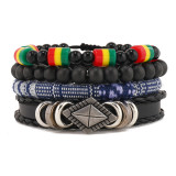 18cm minimalist women's hand woven bracelet men's cowhide bracelet