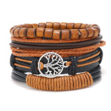 18cm minimalist women's hand woven bracelet men's cowhide bracelet