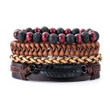 18cm minimalist women's hand woven bracelet men's cowhide bracelet