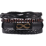 18cm minimalist women's hand woven bracelet men's cowhide bracelet