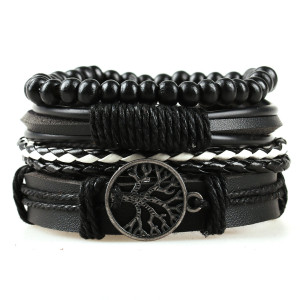 18cm minimalist women's hand woven bracelet men's cowhide bracelet