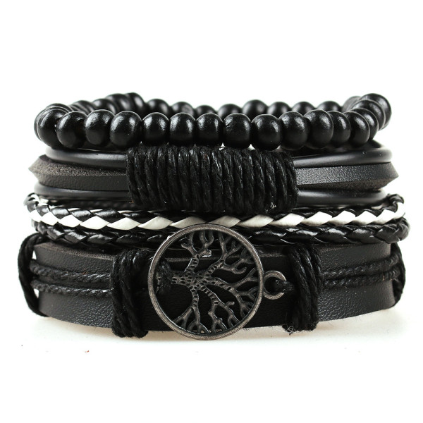 18cm minimalist women's hand woven bracelet men's cowhide bracelet