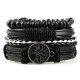 18cm minimalist women's hand woven bracelet men's cowhide bracelet