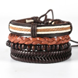 18cm minimalist women's hand woven bracelet men's cowhide bracelet