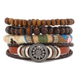 18cm minimalist women's hand woven bracelet men's cowhide bracelet