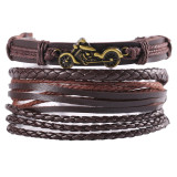 18cm minimalist women's hand woven bracelet men's cowhide bracelet
