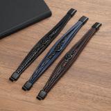 21.5CM music symbol minimalist leather multi-layer magnetic buckle bracelet