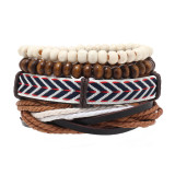 18cm minimalist women's hand woven bracelet men's cowhide bracelet