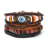 18cm minimalist women's hand woven bracelet men's cowhide bracelet