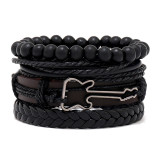 18cm minimalist women's hand woven bracelet men's cowhide bracelet