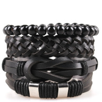 18cm minimalist women's hand woven bracelet men's cowhide bracelet