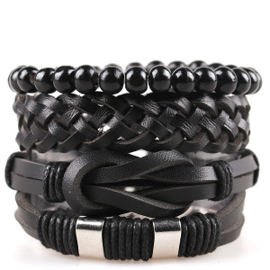 18cm minimalist women's hand woven bracelet men's cowhide bracelet
