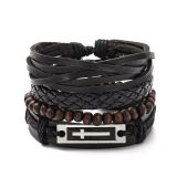 18cm minimalist women's hand woven bracelet men's cowhide bracelet