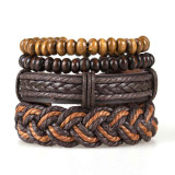 18cm minimalist women's hand woven bracelet men's cowhide bracelet