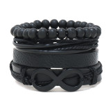 18cm minimalist women's hand woven bracelet men's cowhide bracelet