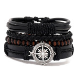 18cm minimalist women's hand woven bracelet men's cowhide bracelet