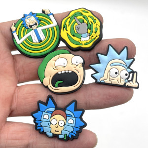 Rick and morty Cartoon Cute Sanrio Anime Cartoon Kid junior style silicone bracelet  PVC luminous cartoon accessories creative Cartoon