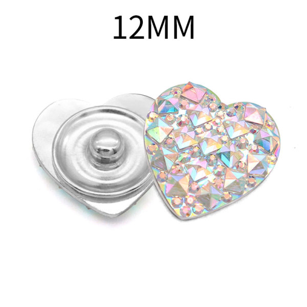 12MM  Love resin snap button charms