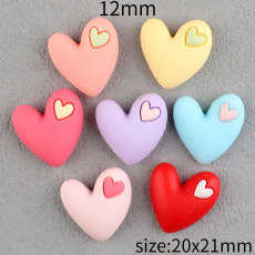 12MM  Love resin snap button charms