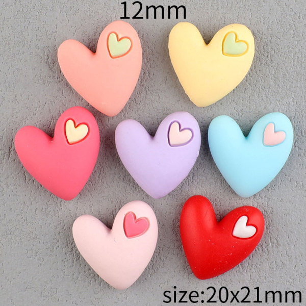 12MM  Love resin snap button charms
