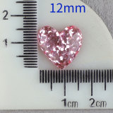 12MM  Love sequin resin snap button charms